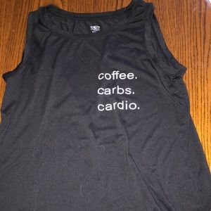 Coffee Carbs Cardio Sports Tank